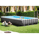 Intex 32ft X 16ft X 52in Rectangular Ultra Frame Pool Set with Filter Pump & Saltwater System