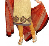 AngelFab Women's Cotton Dress Material(BEAIG_MANGO_Beige_Free Size)