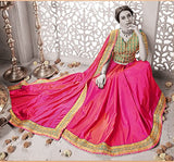 EthnicJunction Women's Heavy Sarees for Wedding Function With Blouse (Pink,EJ1147-7058)