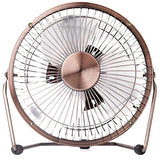 YHLCSQ Mini 6" Metal Portable Fans with USB Electric Cablel Personal Fans for Table Laptop Room Office or Mobile Power Bank Copper