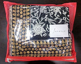 Janasya Women's Georgette Saree ( Jne0624_Black_Freesize )