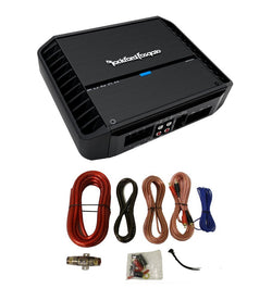 New Rockford Fosgate P400X1 400W Mono A/B Car Power Amplifier + 4 Gauge Amp Kit