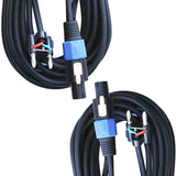 EMB Professional 2 PACKS Of BTS-16G100F - 100FT 16 Gauge Banana To Speakon Heavy Duty Speaker Cables