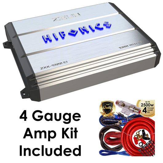 Hifonics Zeus ZXX-1800.1D 1800W Class D Monoblock Car Amplifier w/Amp Kit