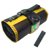 EMB Rechargeable Portable Boombox Street Disco Stereo Speaker 300 Watts - MP3/ Remote/Light - Work with Bluetooth