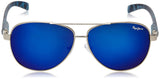 Pepe Jeans UV Protected Aviator Unisex Sunglasses (PJ5112C461|61|Blue lens)