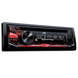 JVC KD-R370 Single Din in-Dash CD/Am/FM/Car Stereo W/Detachable Faceplate + 350 Watts 6 Inches (4 Speakers)