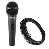 Package Bundle - EMB EBK37 Pro 700-watt Digital Karaoke Mixer Stereo Amplifier + 4 Peavey PV7 Dynamic Cardiod Microphones With Cables