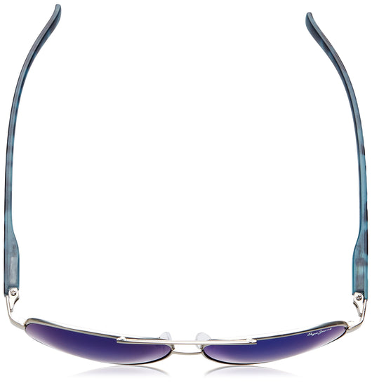 Pepe Jeans UV Protected Aviator Unisex Sunglasses (PJ5112C461|61|Blue lens)
