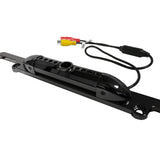 Audiotek AT-110LCC Universal License Plate Rear View Reverse Camera 8 IR LED Night Vision Support Region Free NTSC/PAL Back Up Cam Support - GLOSS BLACK