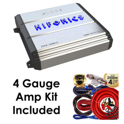 Hifonics Zeus ZXX‑500.2 500W Class AB 2‑Channel Car Amplifier w/Amp Kit