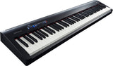 Roland PKG FP-30-BK 88-Key Digital Piano - Package Bundle with Roland DP-10 Damper Pedal, DBP-500CBD Duet Piano Bench, with Free Blue Headphones, Aux Cable & Mobile Bracket