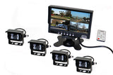 AUDIOTEK AT-724RC 7" TFT LCD MONITOR AND REAR VIEW BACK UP - 4 CAMERAS COLOR WATERPROOF WITH NIGHT VISION FOR RV / BIG SEMI TRUCK / BUS