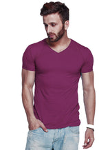 Tripr Men's V-Neck Tshirt Maroon