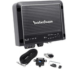 (2) Rockford Fosgate P1S4-10 Punch 10" 500 Watt Car Subwoofers+Mono Amp+Amp Kit