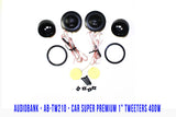COMPLETE PACKAGE! Audiobank P1400.2 2 Channels Amplifier + Audiotek AT-212WS Speakers + Audiobank AB-Tw210 Tweeters + Pro Installation Kit Cables + Audiobank 2.2 Farad Power Capacitor