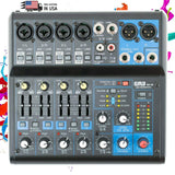 EMB Pro MX08 8 Channel Mixer Console with DSP Digital Effect +48V Phamtom Power