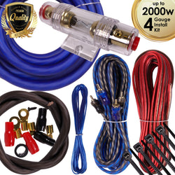 Complete 2000W Gravity 4 Gauge Amplifier Installation Wiring Kit Amp PK1 4 Ga Blue - for Installer and DIY Hobbyist - Perfect for Car/Truck/Motorcycle/RV/ATV