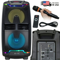 EMB PKL206BT 800 Watt Rechargeable DJ Portable PA Speaker w/MIC, USB, SD, Bluetooth