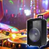 1200W 12 inches Power Party Bluetooth/USB/SD Stereo Rechargeable Portable Speaker - PKL104PK1 - Perfect for Beach/Home/Birthday/DJ Party/Camp/Jobsite/Construction/Industrial