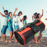 EMB Rechargeable Portable Boombox Street Disco Stereo Speaker 300 Watts - FM / MP3 / Remote/Light / Headphone - Work with Bluetooth