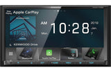 Kenwood 6.95" Wvga Digital Media Receiver, Apple CarPlay & Android Auto + License Plate Backup Camera Included (Black) + Phone Magnet Holder