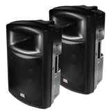 Yamaha Package Bundle: 1x Yamaha MG06 6-Channel Mixer + 2x EMB EB112BT Pro 12" 2-way 900W Bluetooth Powered Speaker + 2x Speaker Stands + 2 Emic800 Microphone With Wires + 2 Microphone Stand + 2 XLR Xlarge Calbles