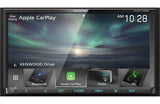 Kenwood 6.95" Wvga Digital Media Receiver, Apple CarPlay & Android Auto + License Plate Backup Camera Included (Black) + Phone Magnet Holder