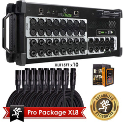 Mackie DL32S 32-Channel Wireless Digital Sound Mixer, Built-In WiFi + Wires Bundle