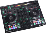 Roland PKG DJ-505 Two Channel, Four-Deck Serato DJ Controller with Free Orange EMB Rechargeable Speaker