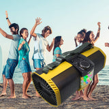 EMB Rechargeable Portable Boombox Street Disco Stereo Speaker 300 Watts - MP3/ Remote/Light - Work with Bluetooth