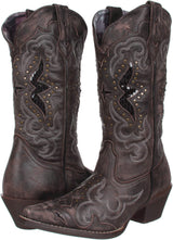 Laredo Women's 13" Lucretia Boot Dark Black/Tan 6.5 M