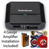 Rockford Fosgate P300X1 Punch 300 Watts 1-Channel Mono Block Amplifier + 4 Gauge Amp Kit