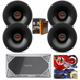 Infinity REF-704A 1000W Reference Series 4-Channel Amplifier + (4) REF-6522EX Shallow-Mount 6-1/2" 165W Coaxial Car Speakers + Amp Kit