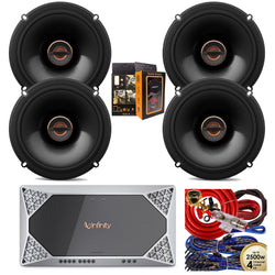 Infinity REF-704A 1000W Reference Series 4-Channel Amplifier + (4) REF-6522EX Shallow-Mount 6-1/2