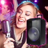 1200W 12 inches Power Party Bluetooth/USB/SD Stereo Rechargeable Portable Speaker - PKL104PK1 - Perfect for Beach/Home/Birthday/DJ Party/Camp/Jobsite/Construction/Industrial