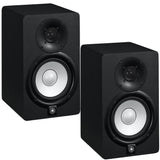 Yamaha Studio Package - Pair of Yamaha HS5 BLACK 70W Powered 2-way Studio Monitor + 2 XLR XLarge Cables + 3.5mm to Dual XLR Cable + 2 1/4" To XLR Cables + EMB EBH700 Pro Preminum Wire Headphone