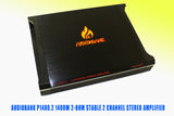 COMPLETE PACKAGE! Audiobank P1400.2 2 Channels Amplifier + Audiotek AT-212WS Speakers + Audiobank AB-Tw210 Tweeters + Pro Installation Kit Cables + Audiobank 2.2 Farad Power Capacitor