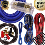 Complete 4000W Gravity 0 Gauge Amplifier Installation Wiring Kit Amp Pk3 0 Ga Blue - for Installer and DIY Hobbyist - Perfect for Car/Truck/Motorcycle/Rv/ATV