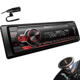 Pioneer MVH-S310BT Digital Media Receiver with Smart Sync App Compatibility, MIXTRAX, Built-in Bluetooth + 2 Pairs of TS-F1634R 6.5" Car Speakers (4 Speakers)
