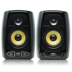 EMB Professional EPT45i Dual Bookshelf Speakers - Work with Bluetooth - Active Near-Field Studio Monitors with 6.5