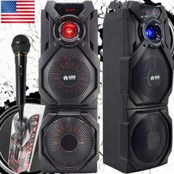 200W Loud Bluetooth Speaker Portable Wireless Boombox Aux Rechargeable w/MIC