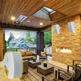 Gravity CGW251 200 Watts Full Range Outdoor Speaker/Environmental/Monitor (Pair) (2 Speakers) White - Perfect for: Restaurant/Outdoor/Temple/Patio/Pool/Meeting Room/Church/Coffee Shop