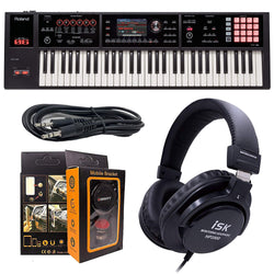 Roland PK 61-key Music Workstation FA-06 + ISK HP2000 Headphone w/Free 3.5mm AUX Cable & Magnet Car Mount