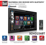 Dual XDVD256BT Digital Multimedia 6.2" LED Backlit LCD Touchscreen Double DIN Car Stereo with Built-in Bluetooth, CD/DVD, USB, microSD & MP3 Player