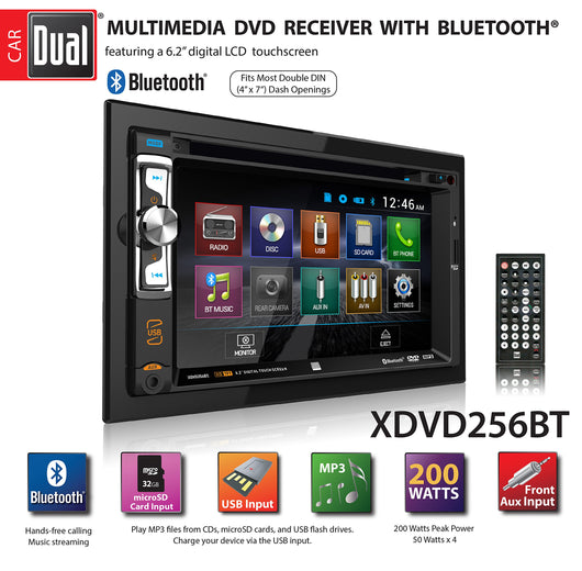 Dual XDVD256BT Digital Multimedia 6.2