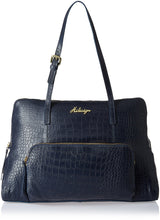 Hidesign 109 02-Croco Women's Shoulder Bag Handbag (Blue)